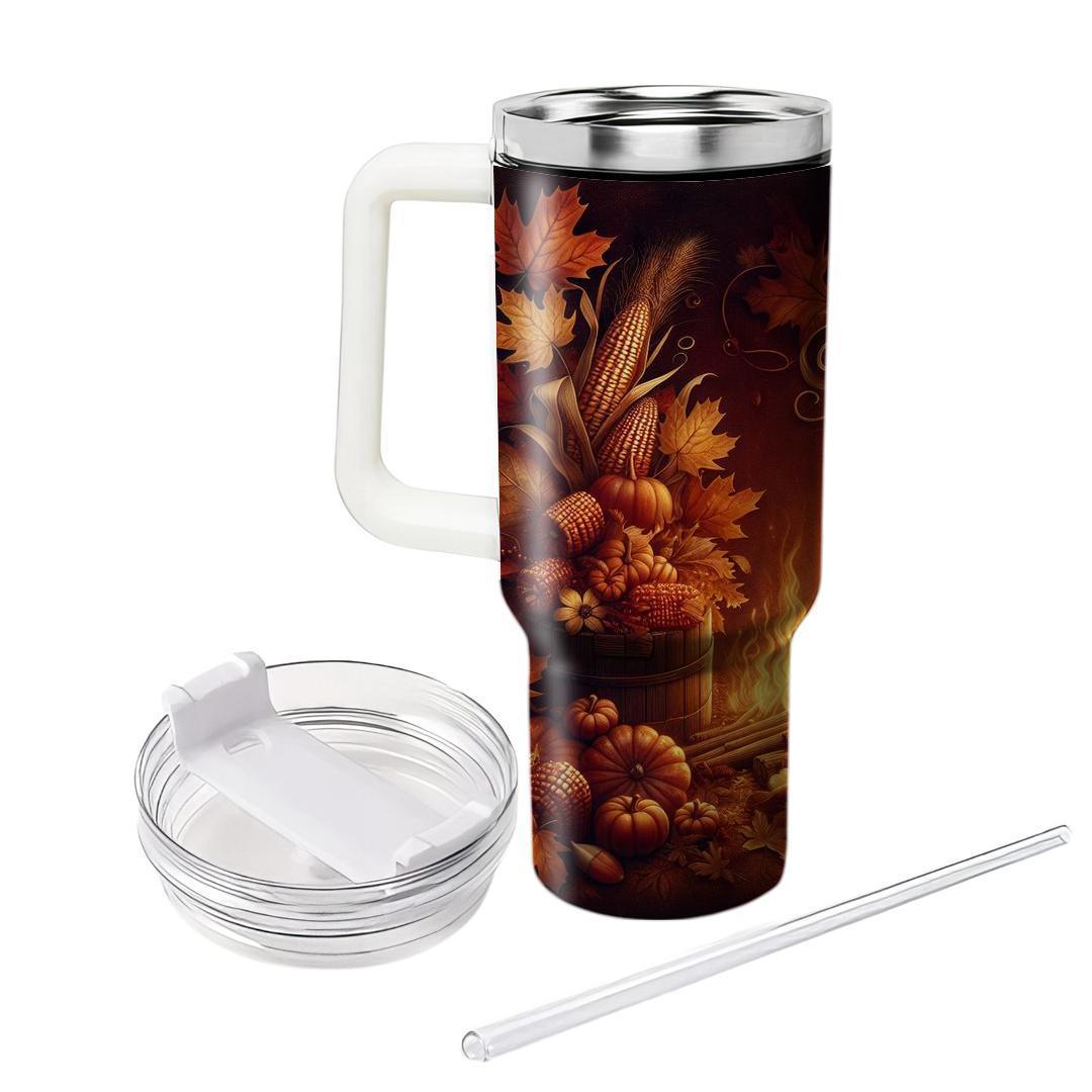 Embers Of The Past - Thanksgiving Reflections  Tumblers With Lids
