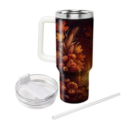 Embers Of The Past - Thanksgiving Reflections  Tumblers With Lids