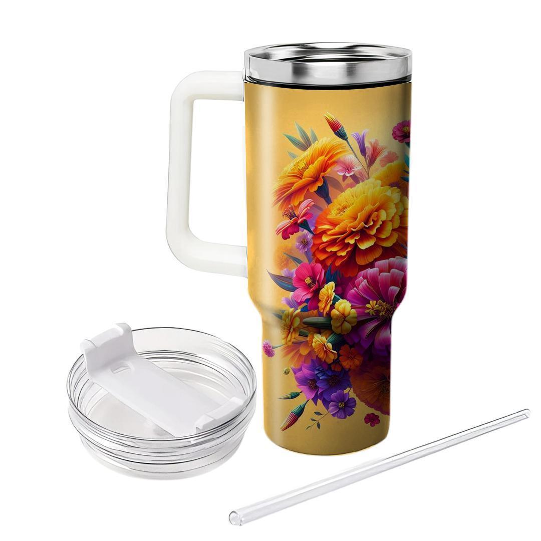 Floral Fiesta Delight  Tumbler Cups