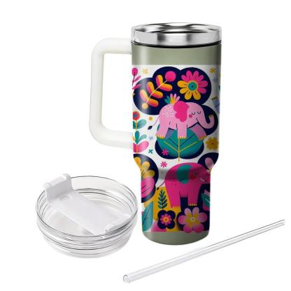 Whimsical Elephants  Travel Tumblers