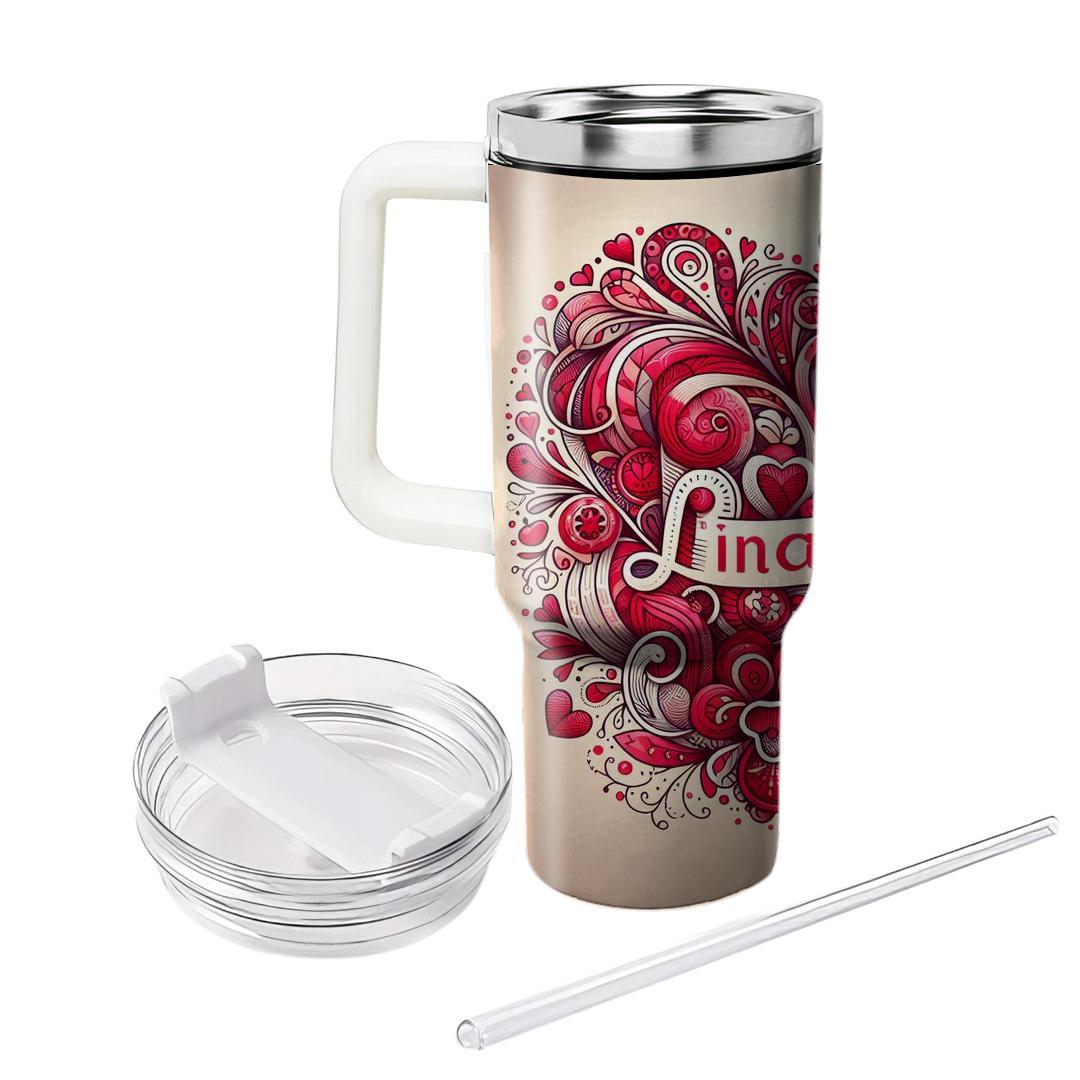 Festival Of Hearts - Valentine’s Day  Tumblers With Lids