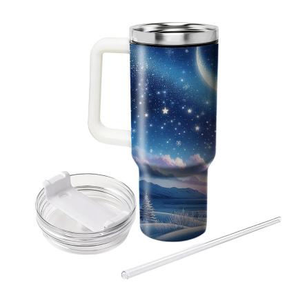 Winter Starry Night Escape  Tumbler Cups