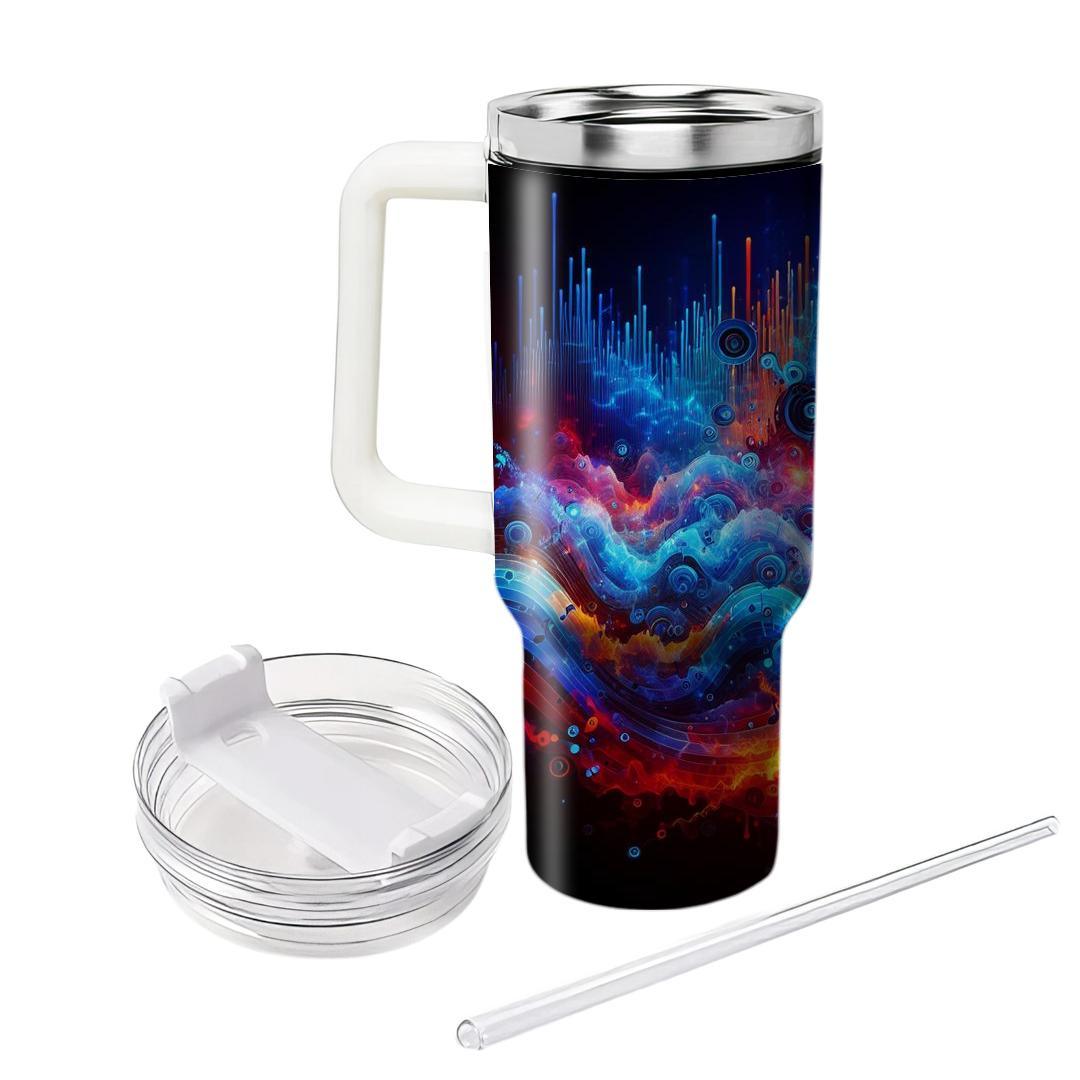 Soundwaves Of Joy - Music Festival Celebration  Tumblers With Lids