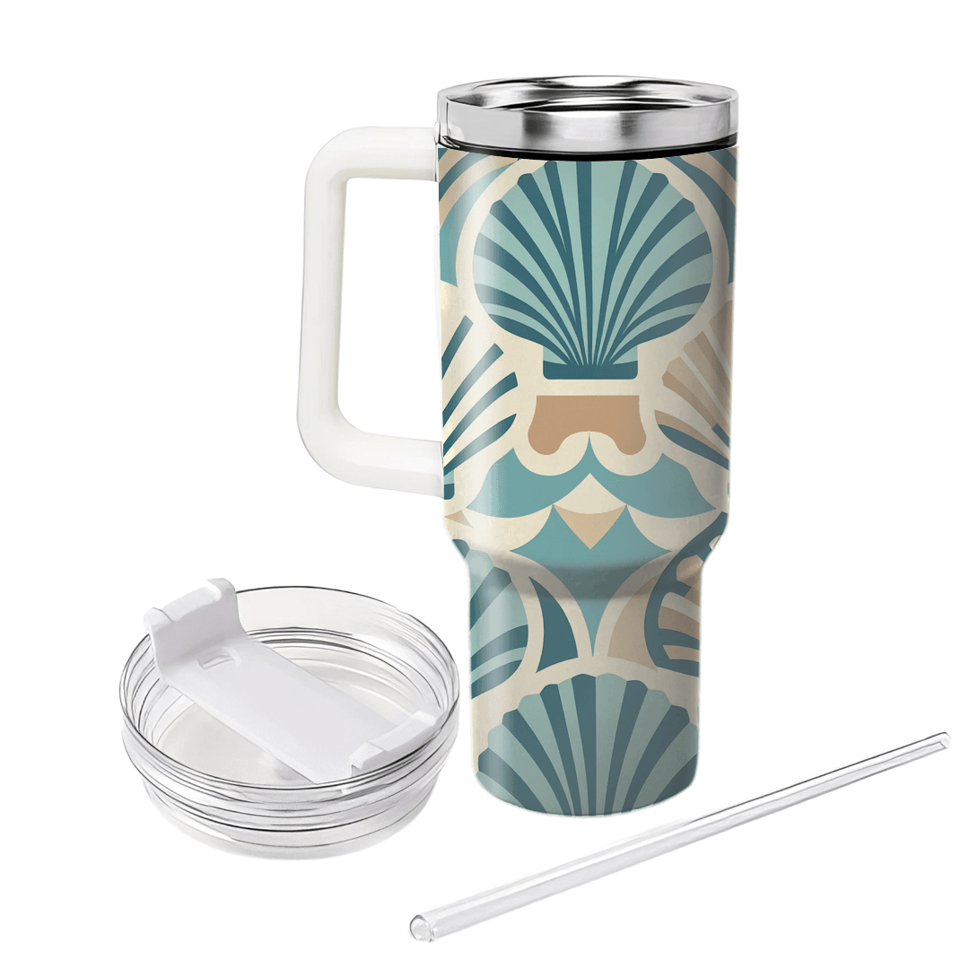 Geometric Shell Pattern Tumbler Cups