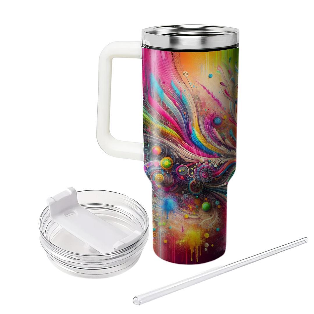 Cascading Colors - A Holi Festival  Tumbler Cups