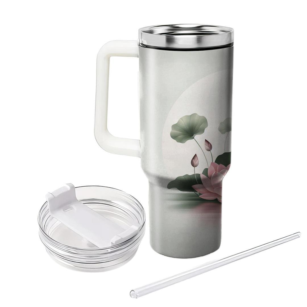 Pink Lotus Serenity  Tumbler Cups