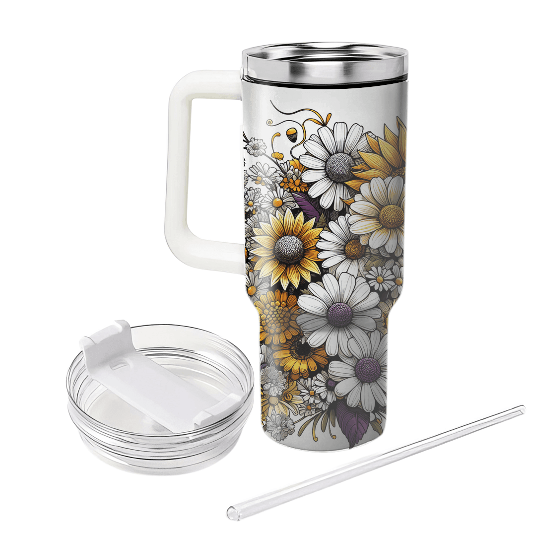 Vibrant Summer Blooms  Custom Tumblers