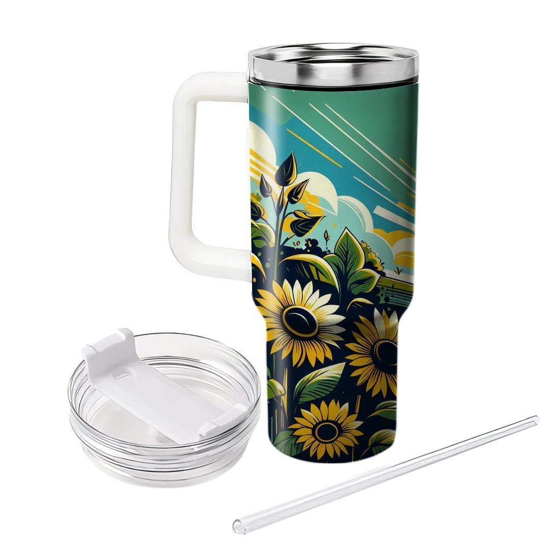 Sunflower Summer Bliss  Travel Tumblers