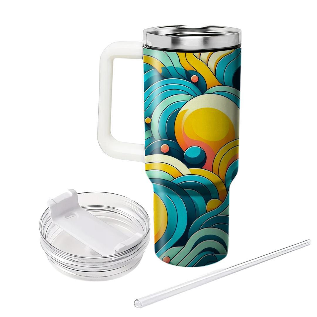 Dynamic Circular Waves  Travel Tumblers