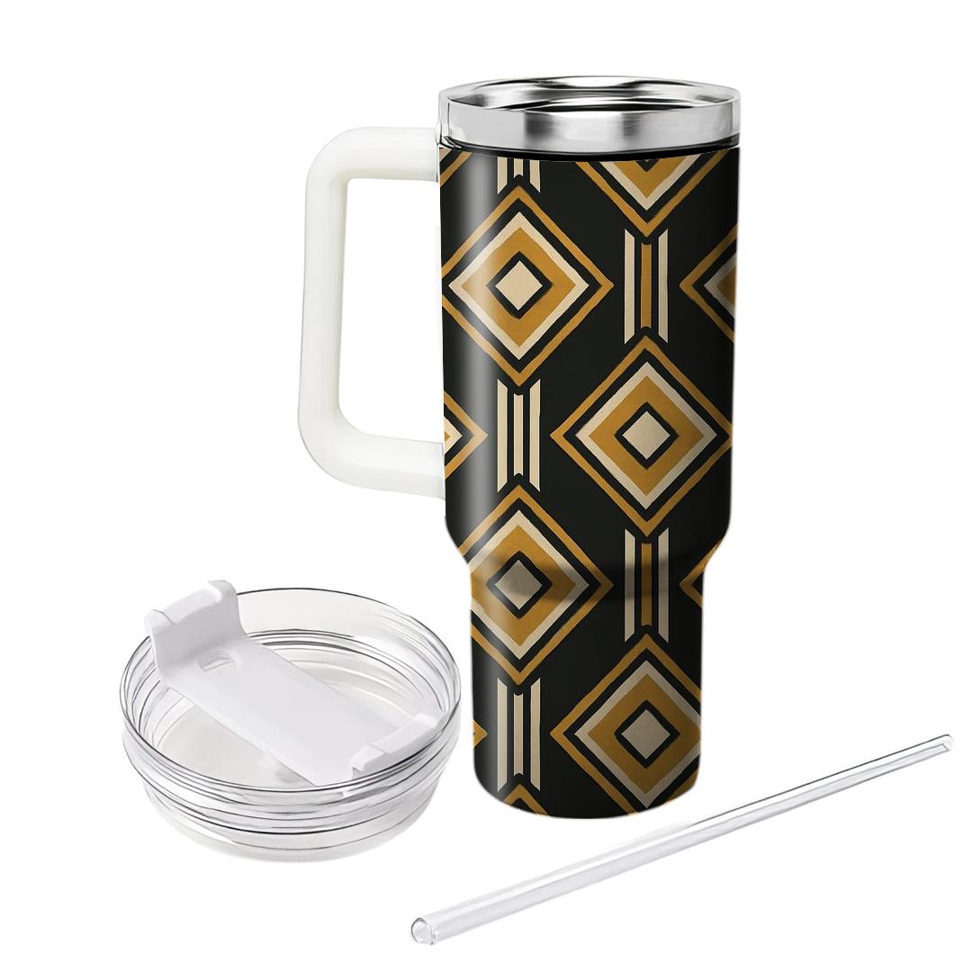 Art Deco Diamond Lines Unique Tumblers