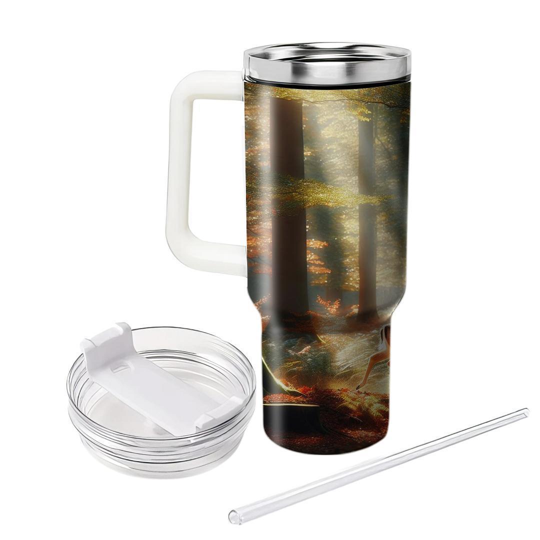 Prancing Woodland Deer  Travel Tumblers