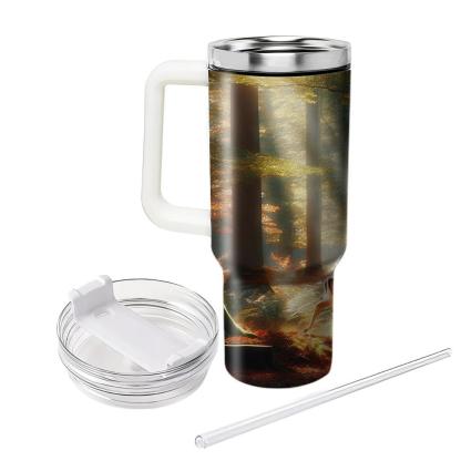 Prancing Woodland Deer  Travel Tumblers