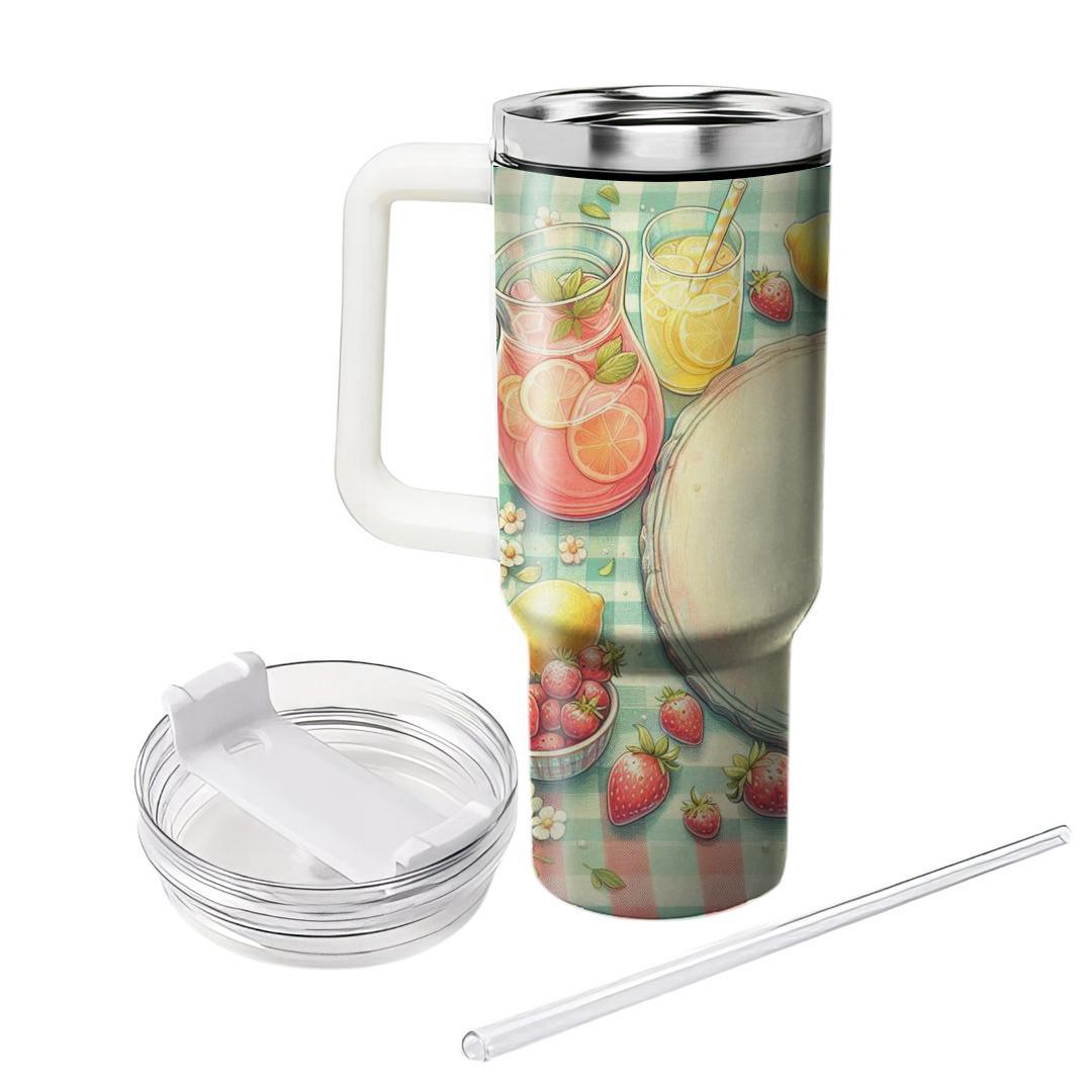 Summer Picnic Delight Tumblers With Lids