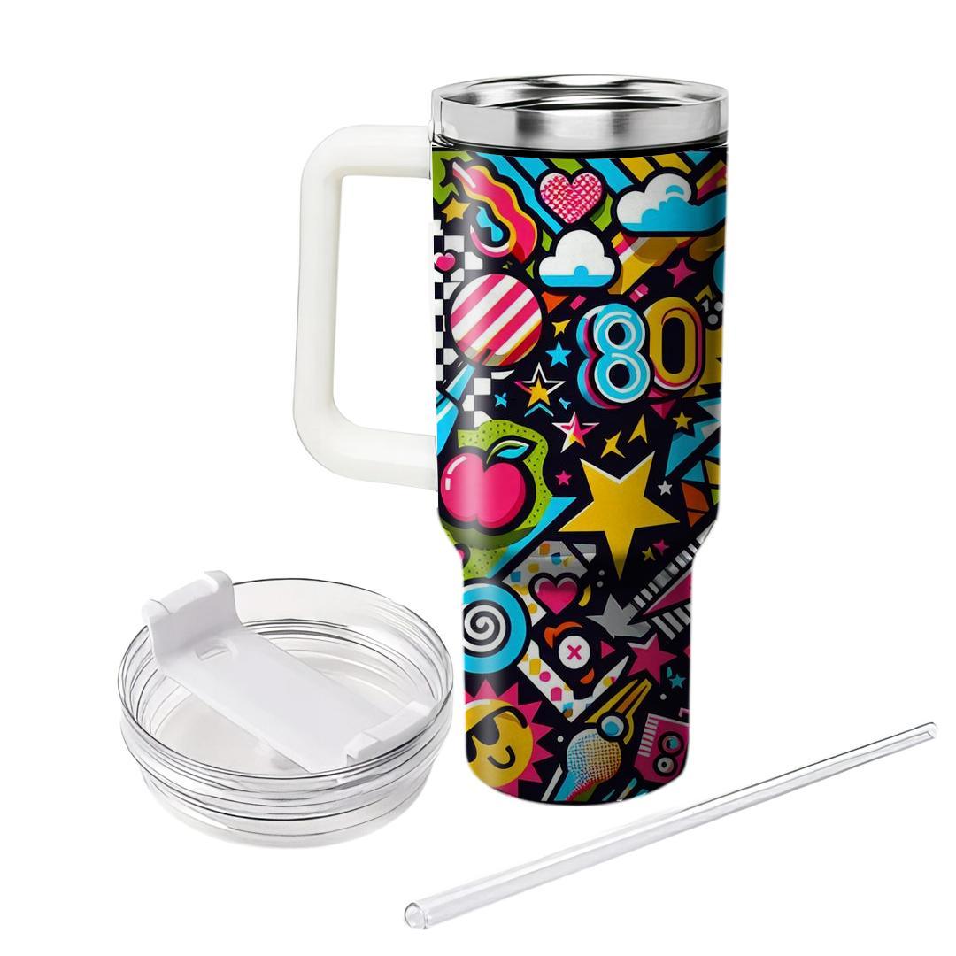 Kitschy 80s Fun  Personalized Tumblers