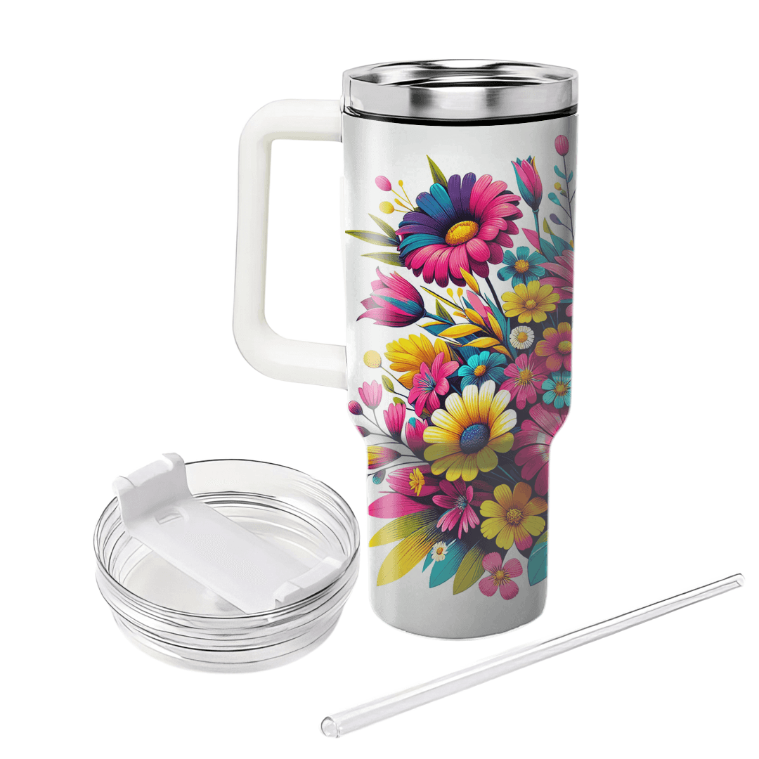 Cheerful Flower Power  Custom Tumblers
