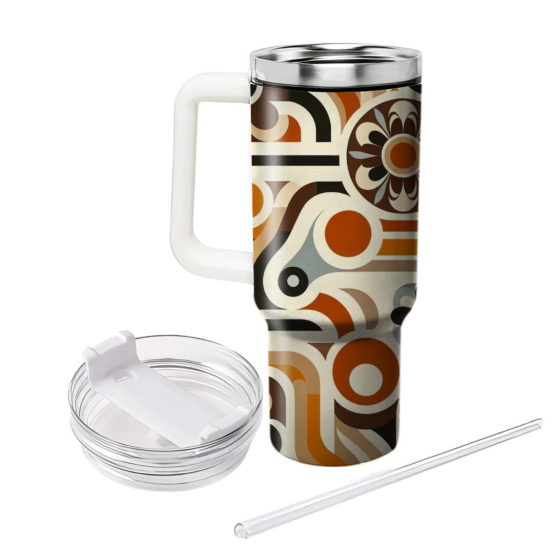 Retro 70s Pattern  Decorative Tumblers