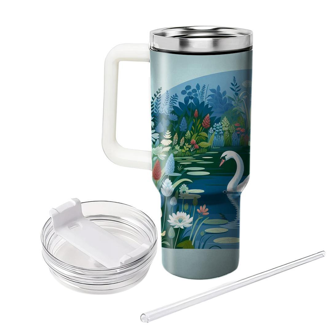 Serene Lake Reflections  Personalized Tumblers