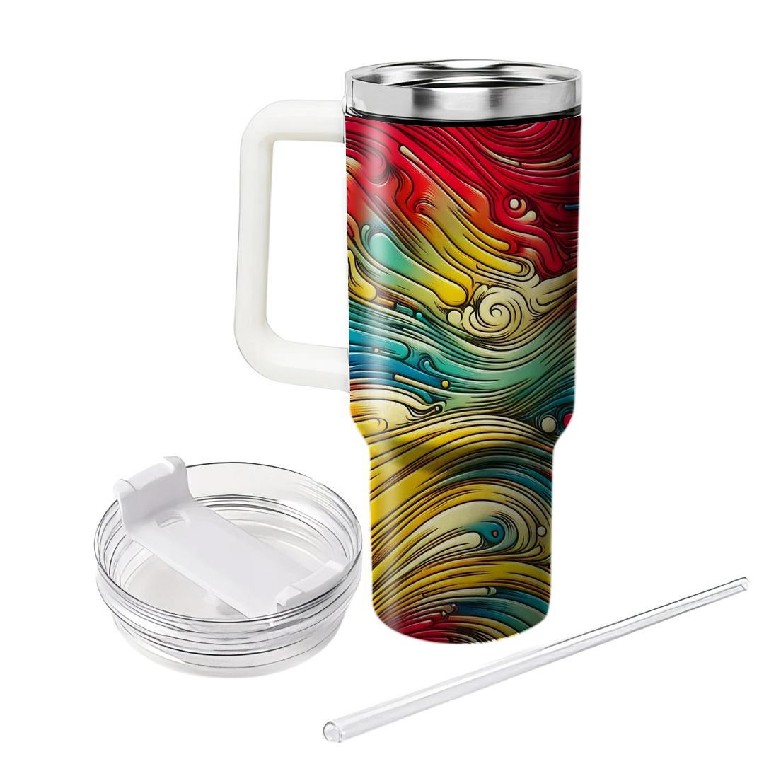 Groovy Ripple Effect  Travel Tumblers