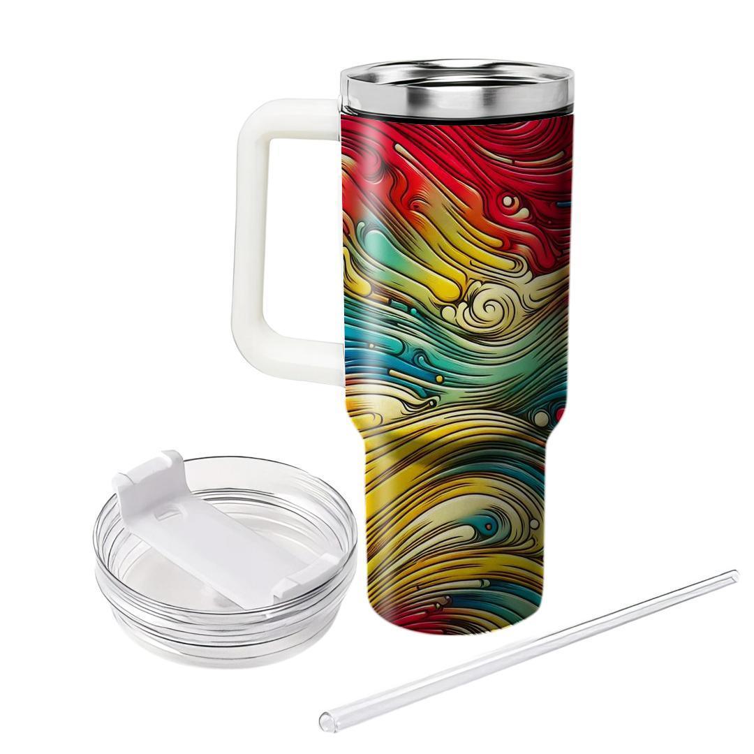 Groovy Ripple Effect  Travel Tumblers