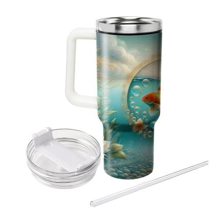 Radiant Goldfish Dream  Travel Tumblers