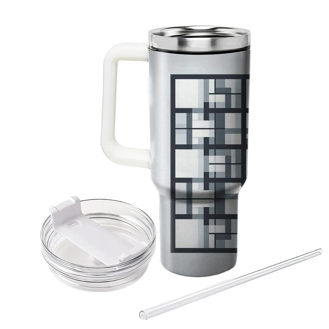 Minimalist Geometric Grid  Tumblers For Gifts