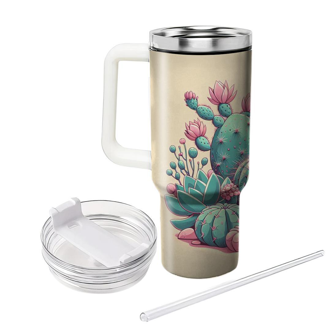 Retro Cactus Garden  Tumbler Cups