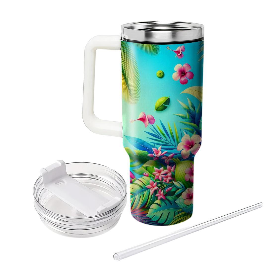 Summer Tropical Dream Tumblers With Lids