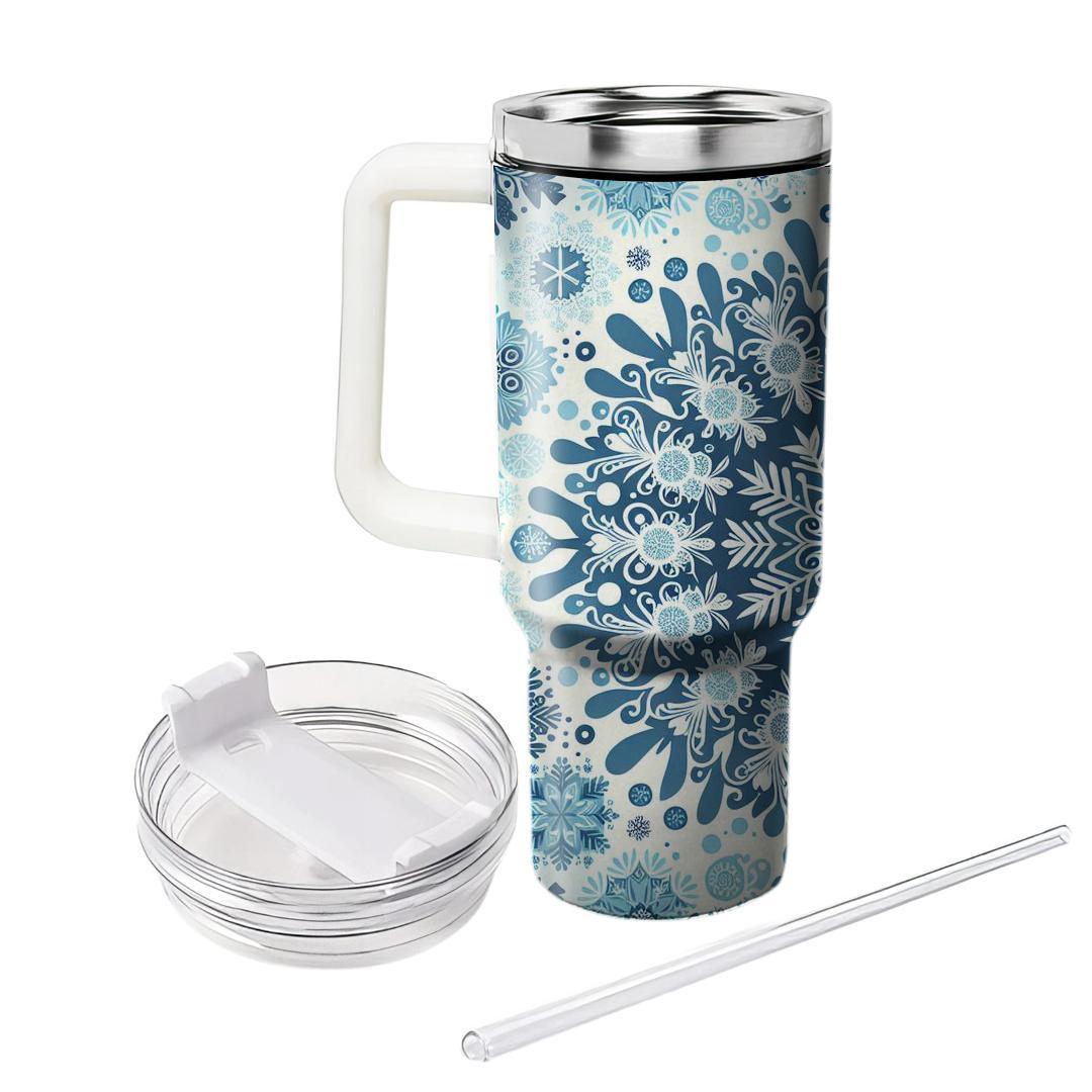 Crisp Snowflake Pattern  Decorative Tumblers