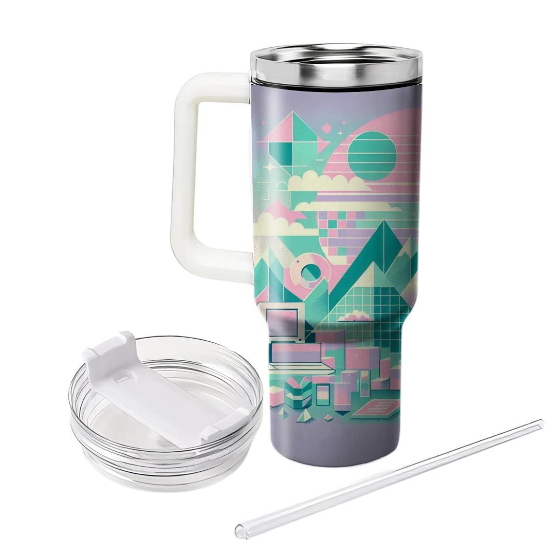 Vaporwave Vision  Travel Tumblers