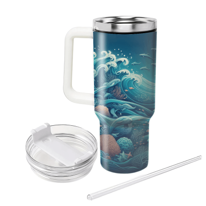 Cerulean Harmony - World Ocean Day  Decorative Tumblers