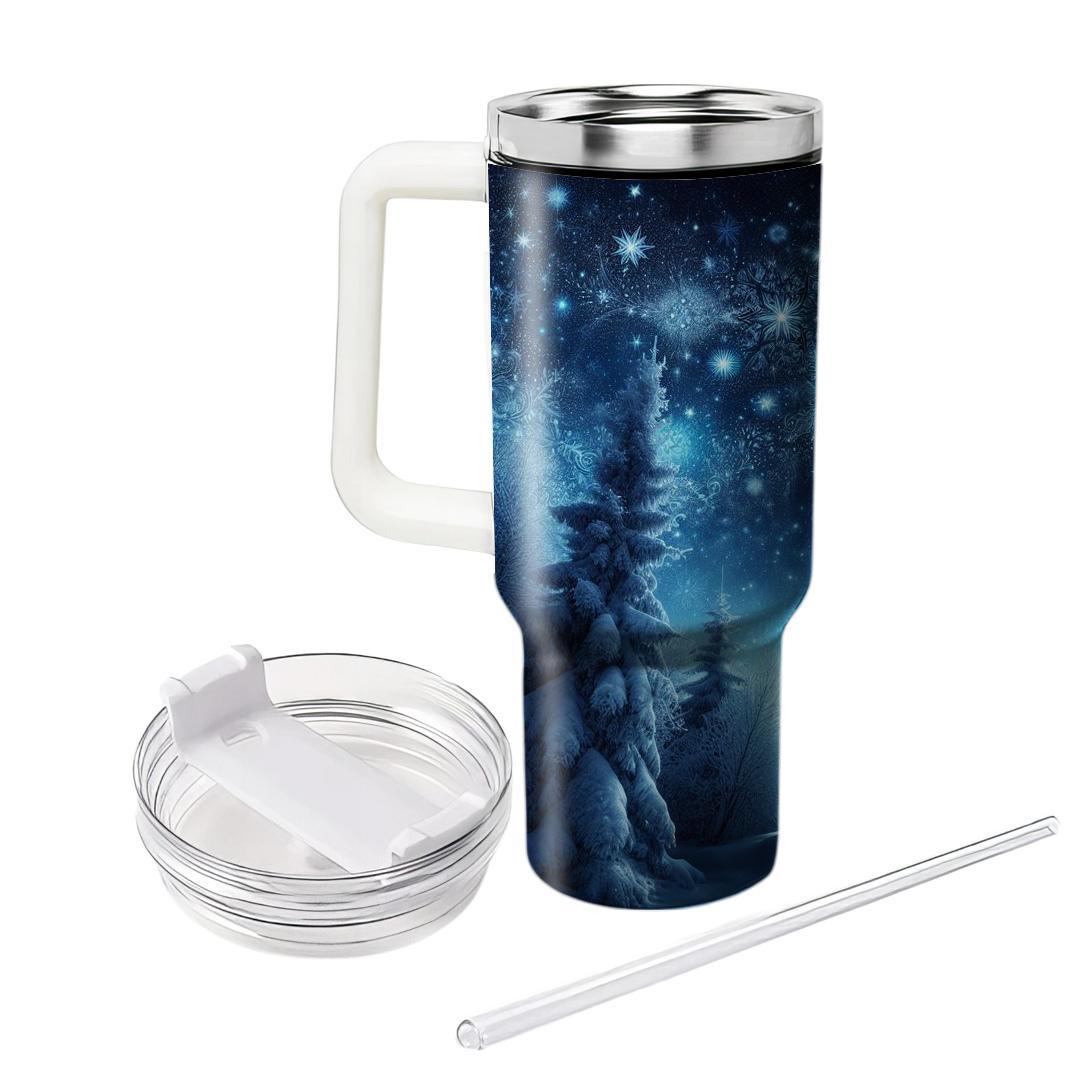 Winter Starlight Night  Unique Tumblers
