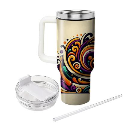 70s  Swirls  Travel Tumblers