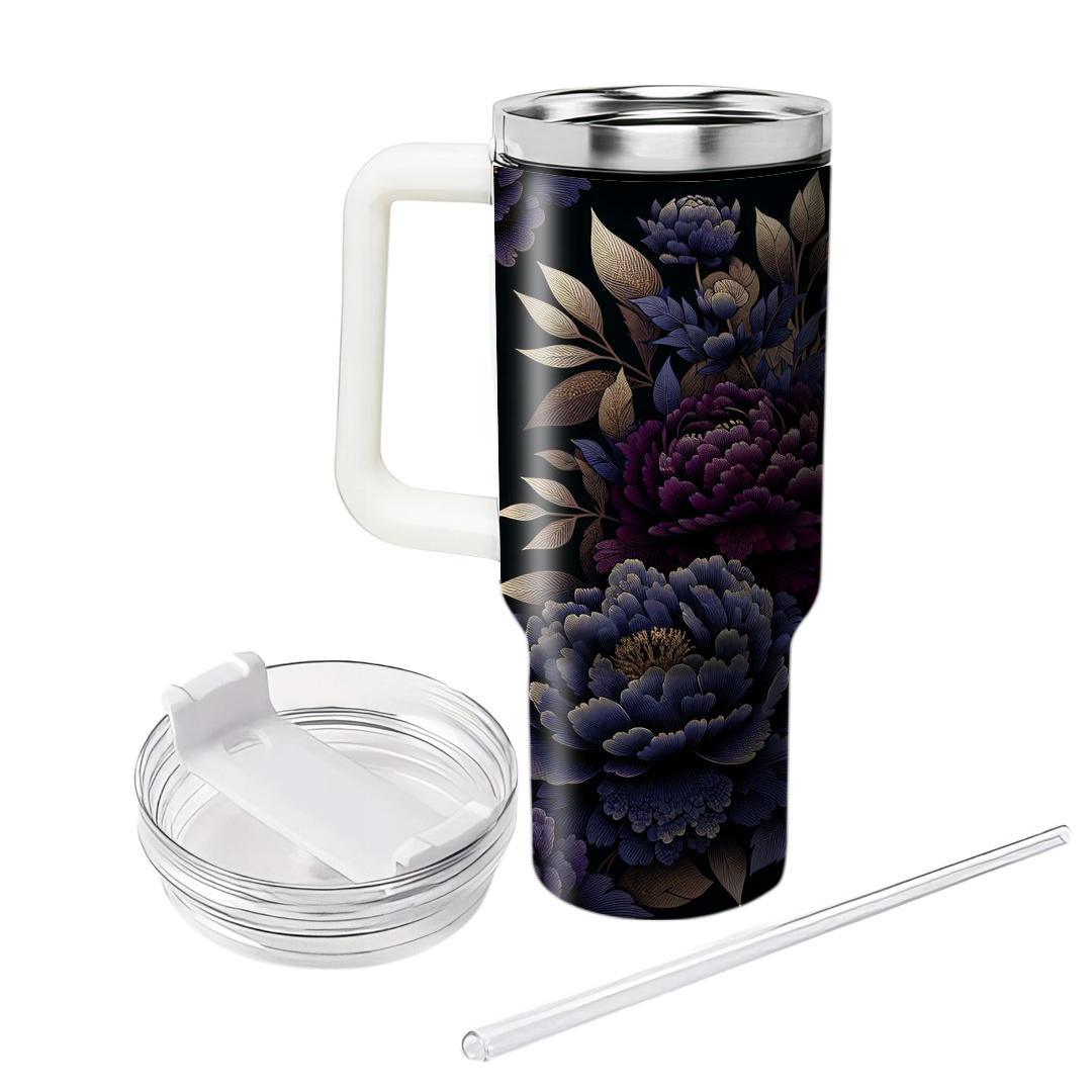 Midnight Peony  Unique Tumblers