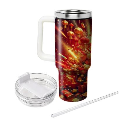 Bubbling Harmony - Chinese New Year  Tumblers With Lids