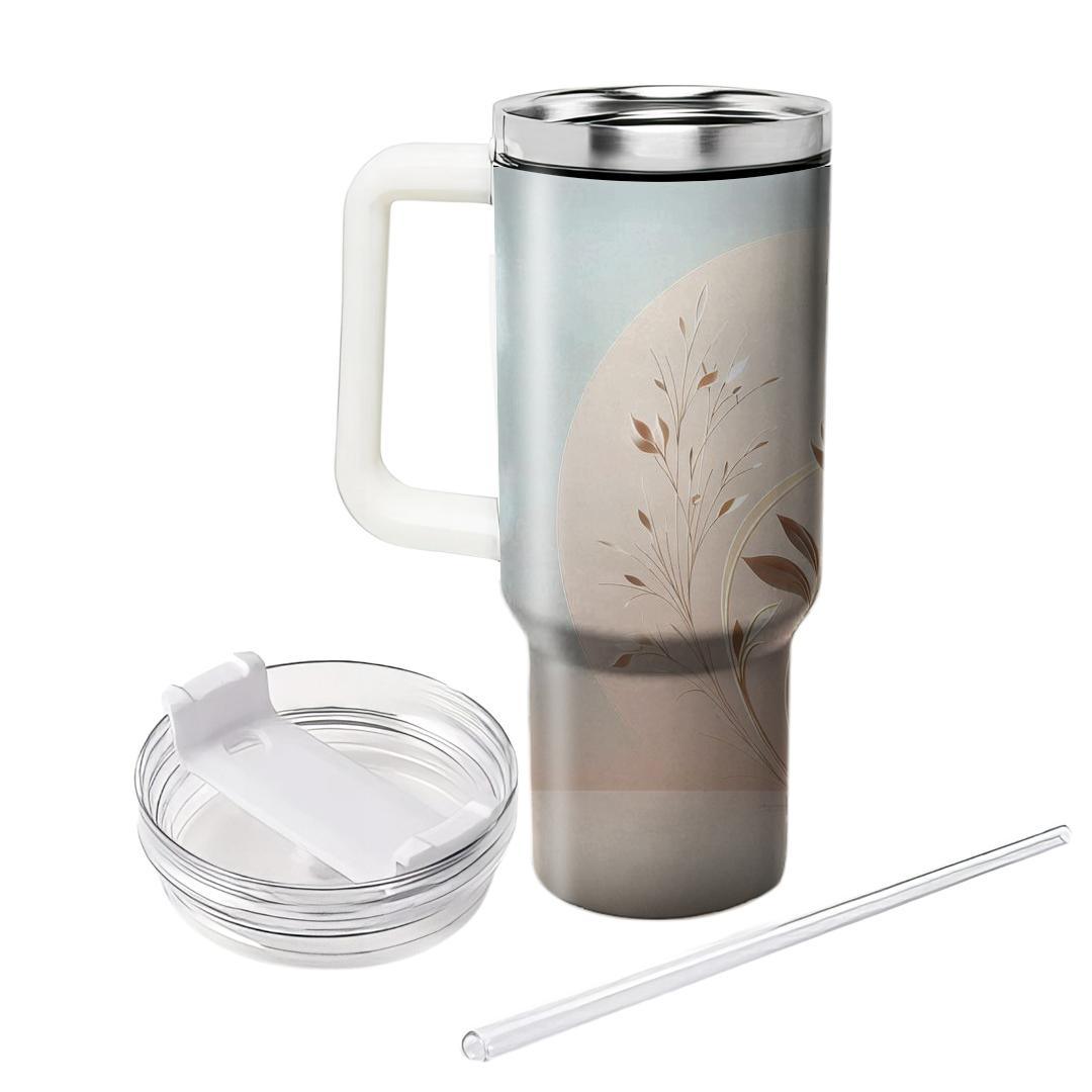 Charming Floral Silhouette  Unique Tumblers