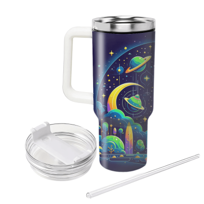 Retro Space Adventure  Tumbler Cups