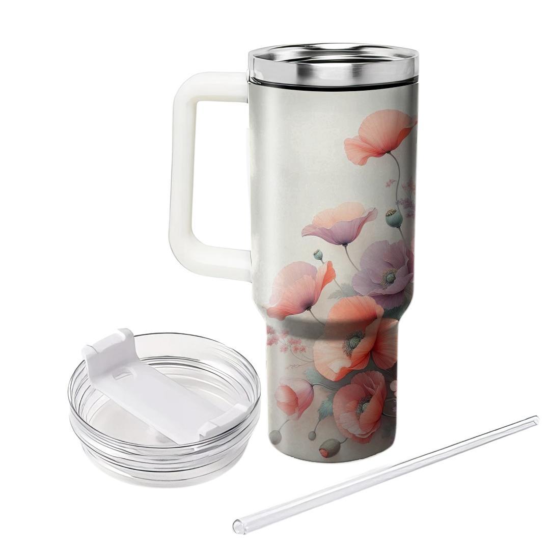 Vibrant Poppy Pastel  Tumbler Cups