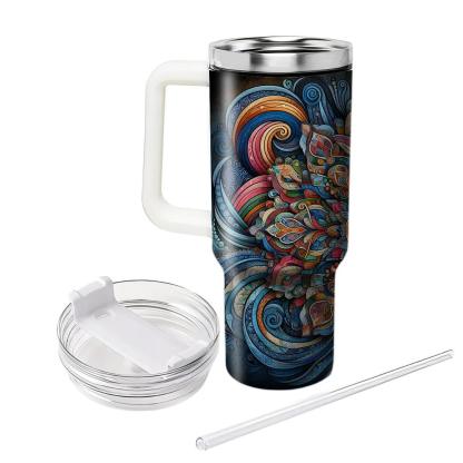 Kaleidoscope Of Unity - World Culture Day  Tumblers With Lids