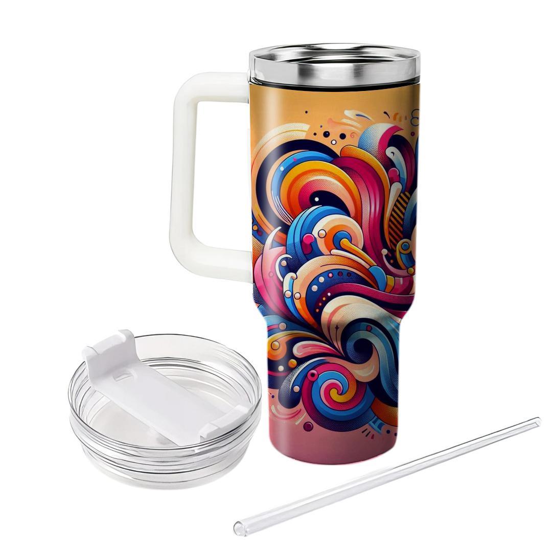 Colorful Swirl  Unique Tumblers
