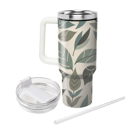 Scandinavian Leaf Print  Custom Tumblers
