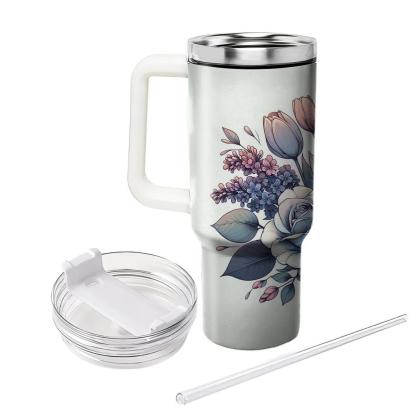 Graceful Floral Cascade  Insulated Tumblers