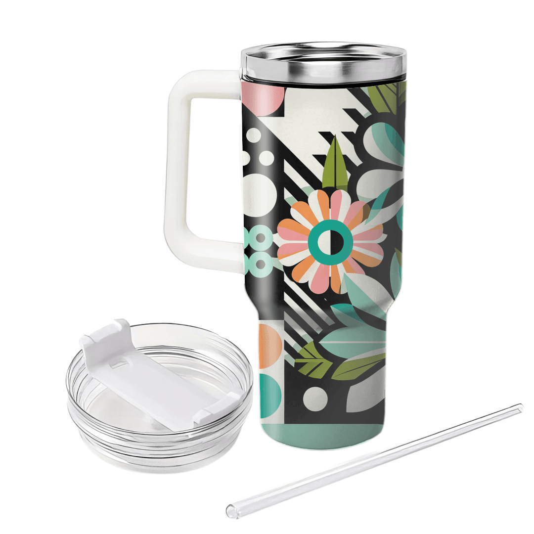 Mod Floral Geometric  Personalized Tumblers