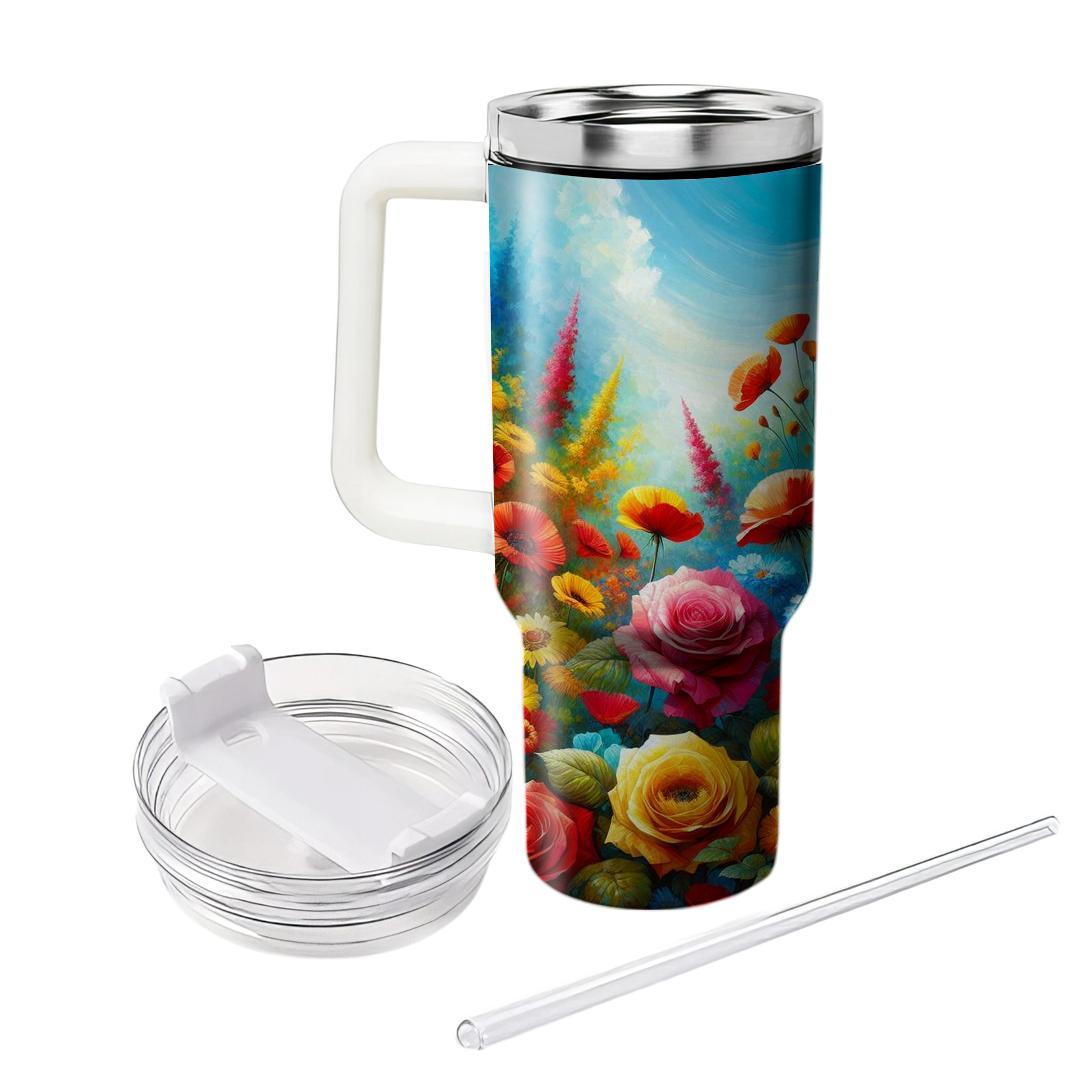 Vibrant Summer Blossoms  Travel Tumblers