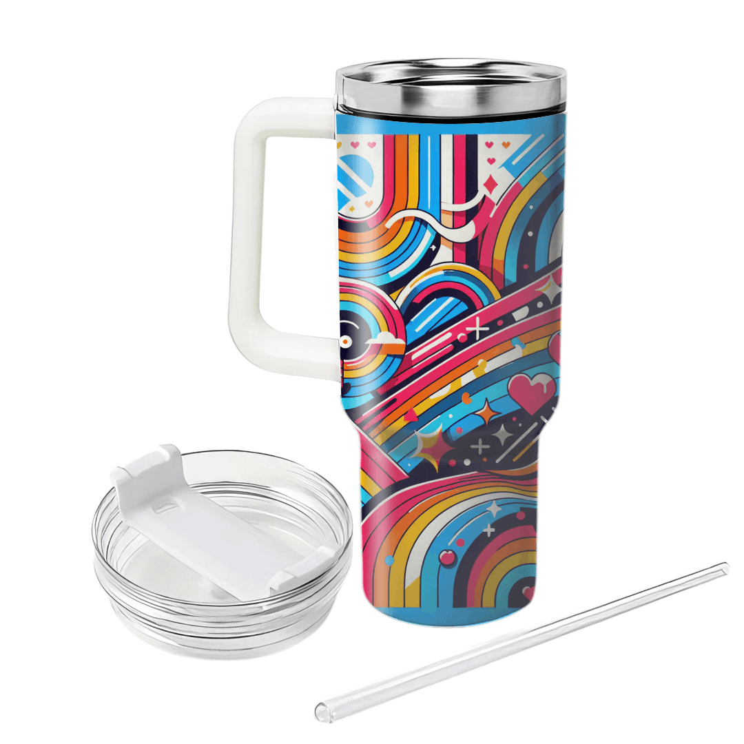 Radical Rainbow  Tumbler Cups