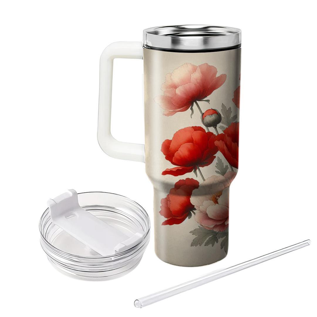 Watercolor Poppy Fields  Tumblers For Gifts