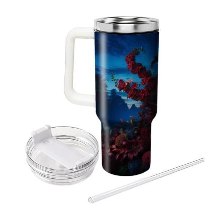 Crimson Lily Twilight  Tumbler Cups