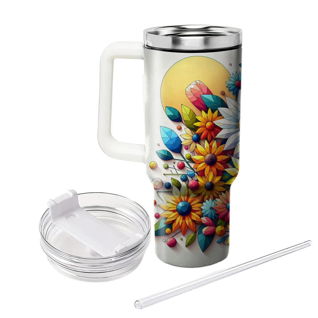 Sunny Floral Mosaic  Insulated Tumblers