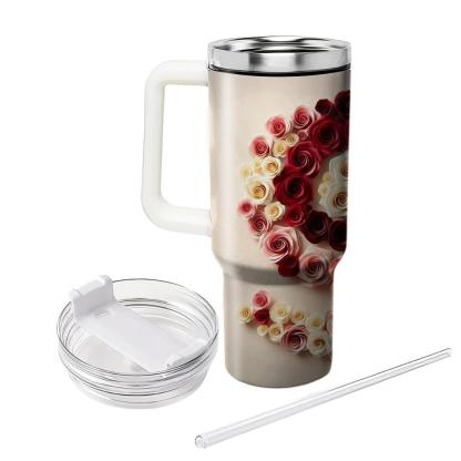 Romantic Rose Whirl  Tumbler Cups