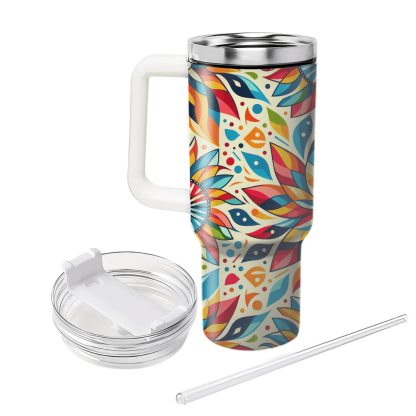 Colorful Pinwheel Pattern Tumbler Cups