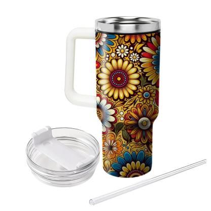 Bright Sunshine Floral  Travel Tumblers